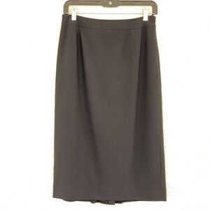 Talbots Wool Pencil Skirt 6 Petite Black